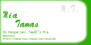mia tamas business card